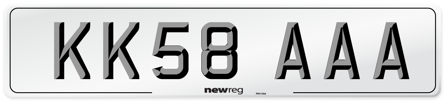 KK58 AAA Number Plate from New Reg